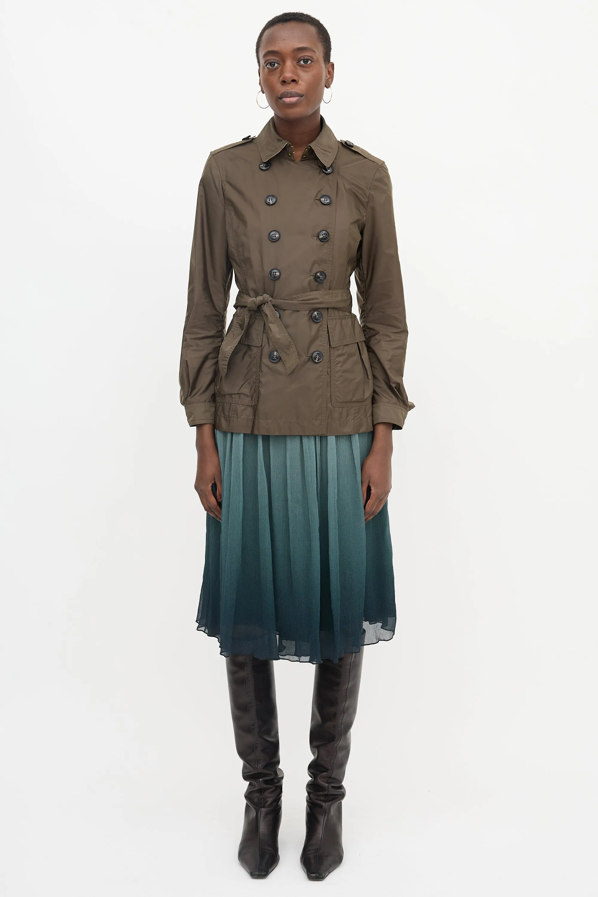 Brit Nylon Short Trench Coat sold by VSP Consignment product image thumbnail 2