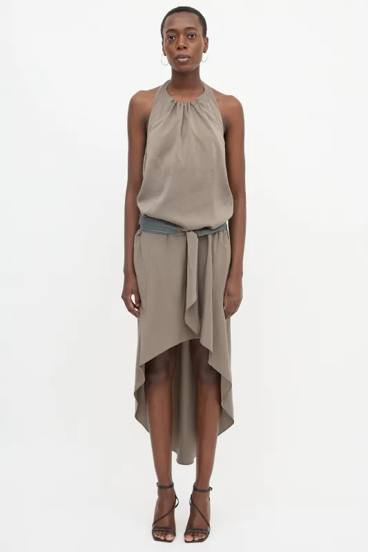 Belted High Low Dress made by Brunello Cucinelli