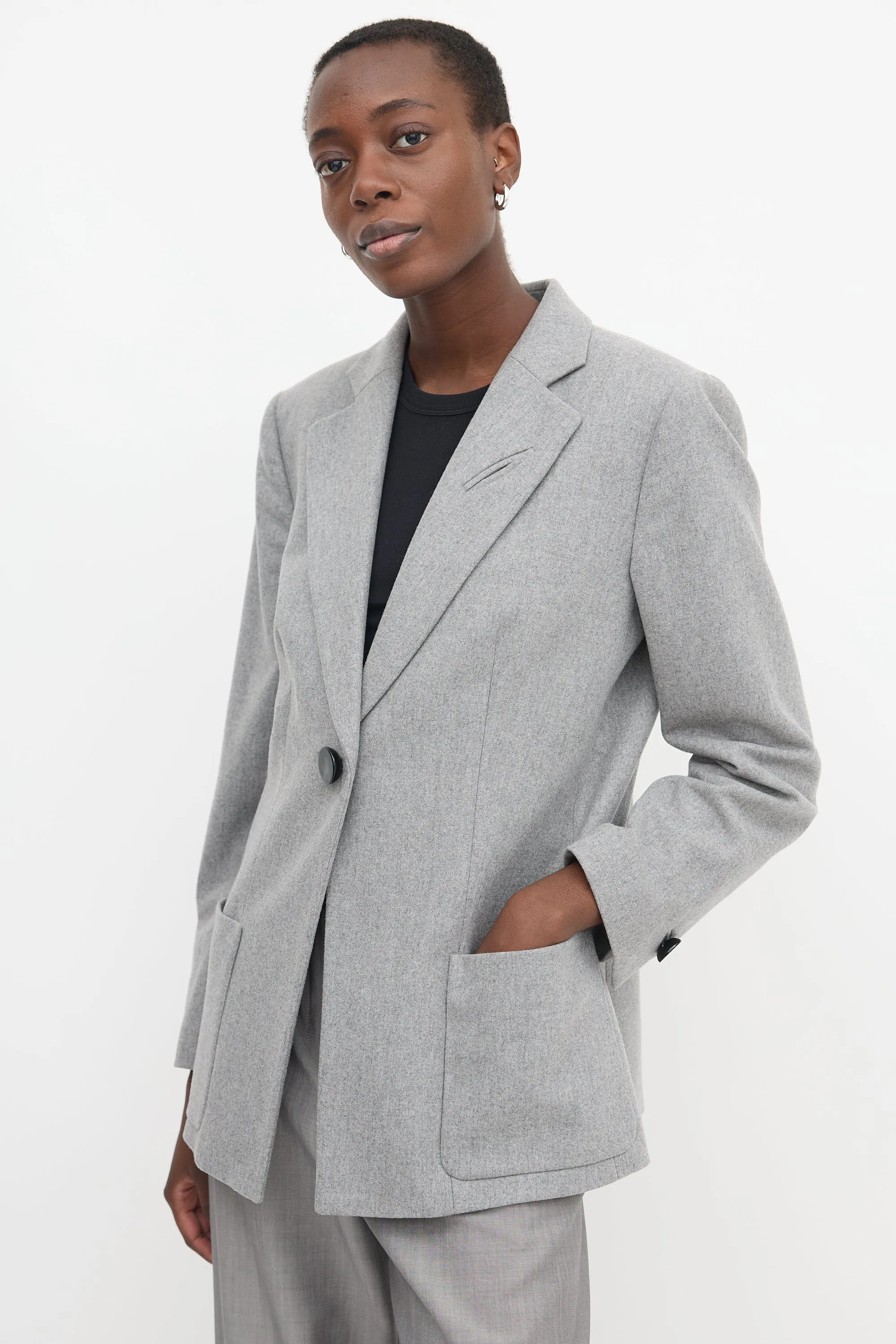 Notched Oversized Blazer sold by VSP Consignment product image thumbnail 3