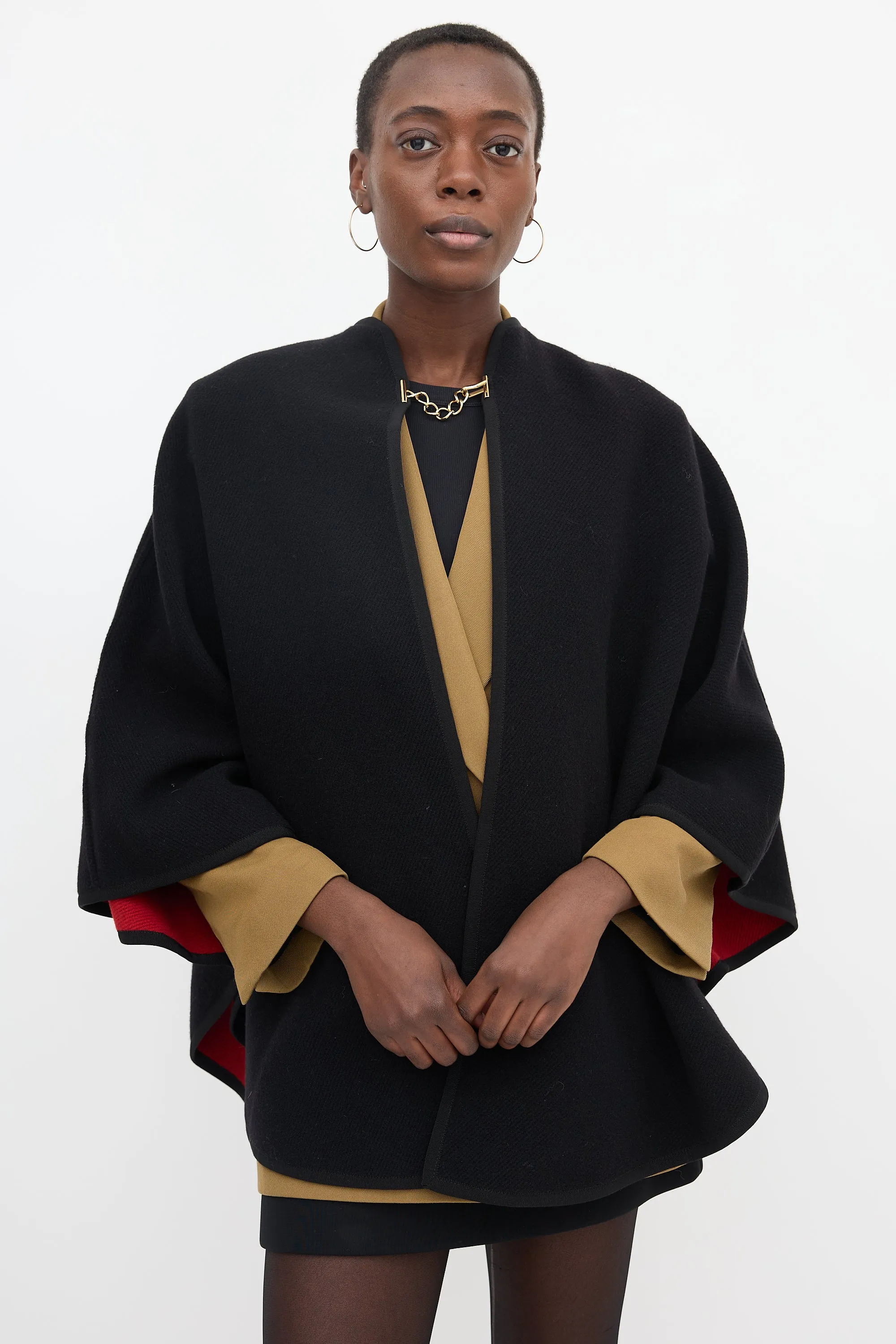Wool Embellished Cape sold by VSP Consignment