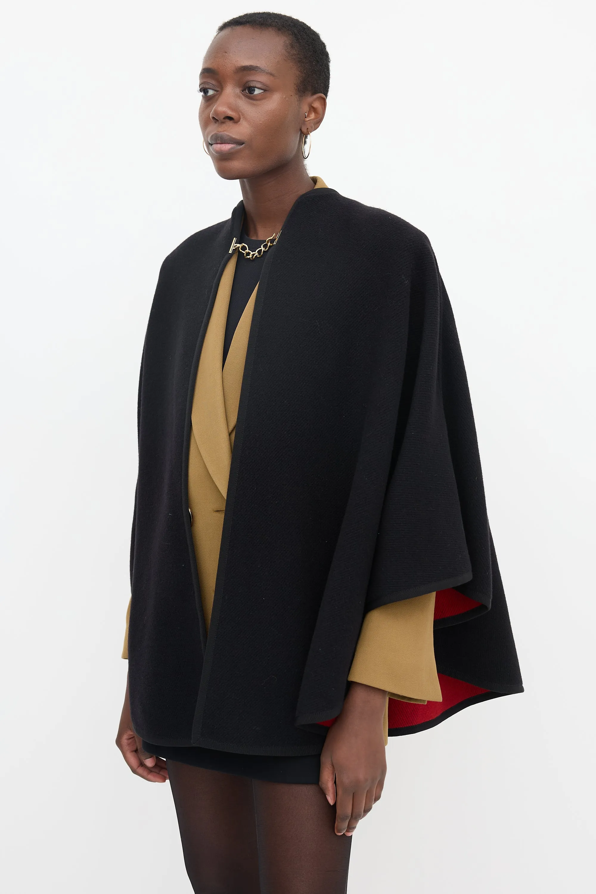 Wool Embellished Cape sold by VSP Consignment product image thumbnail 3