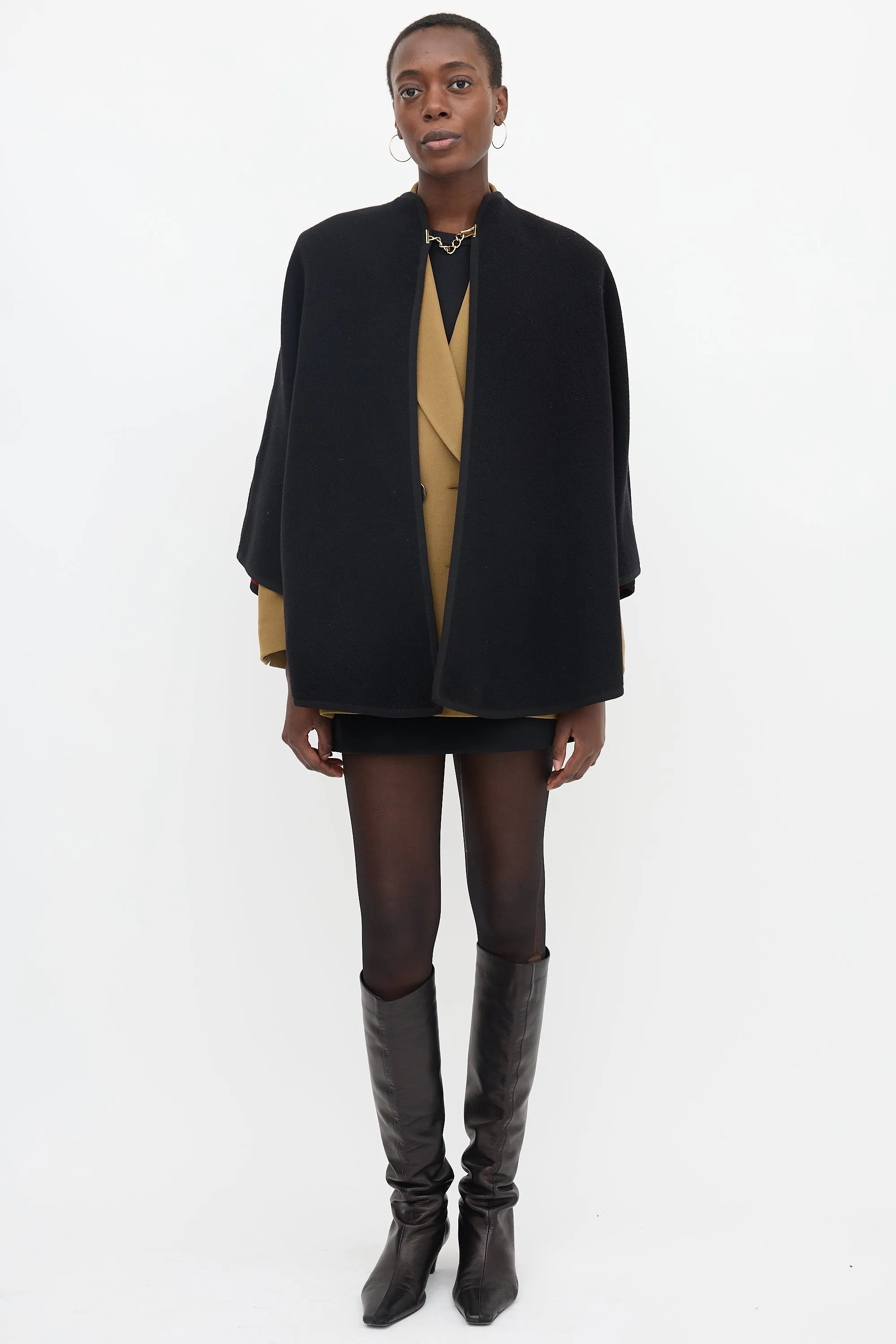 Wool Embellished Cape sold by VSP Consignment product image thumbnail 2