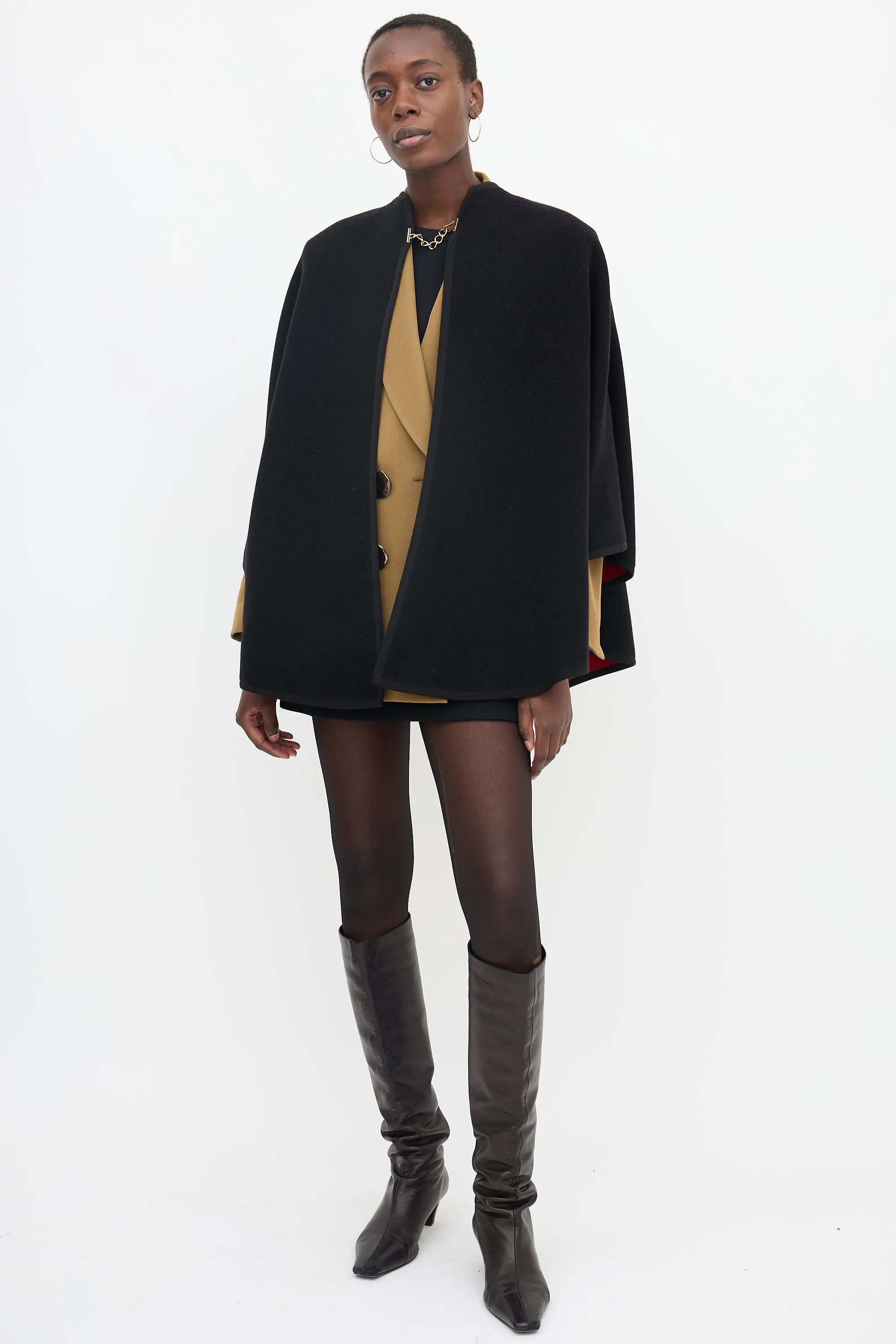 Wool Embellished Cape sold by VSP Consignment product image thumbnail 5