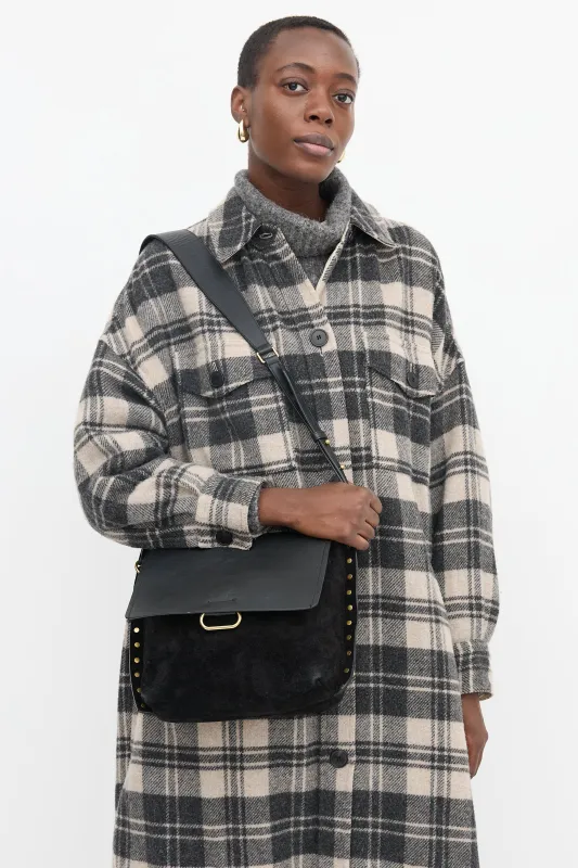 Suede & Leather Asli Shoulder Bag sold by VSP Consignment