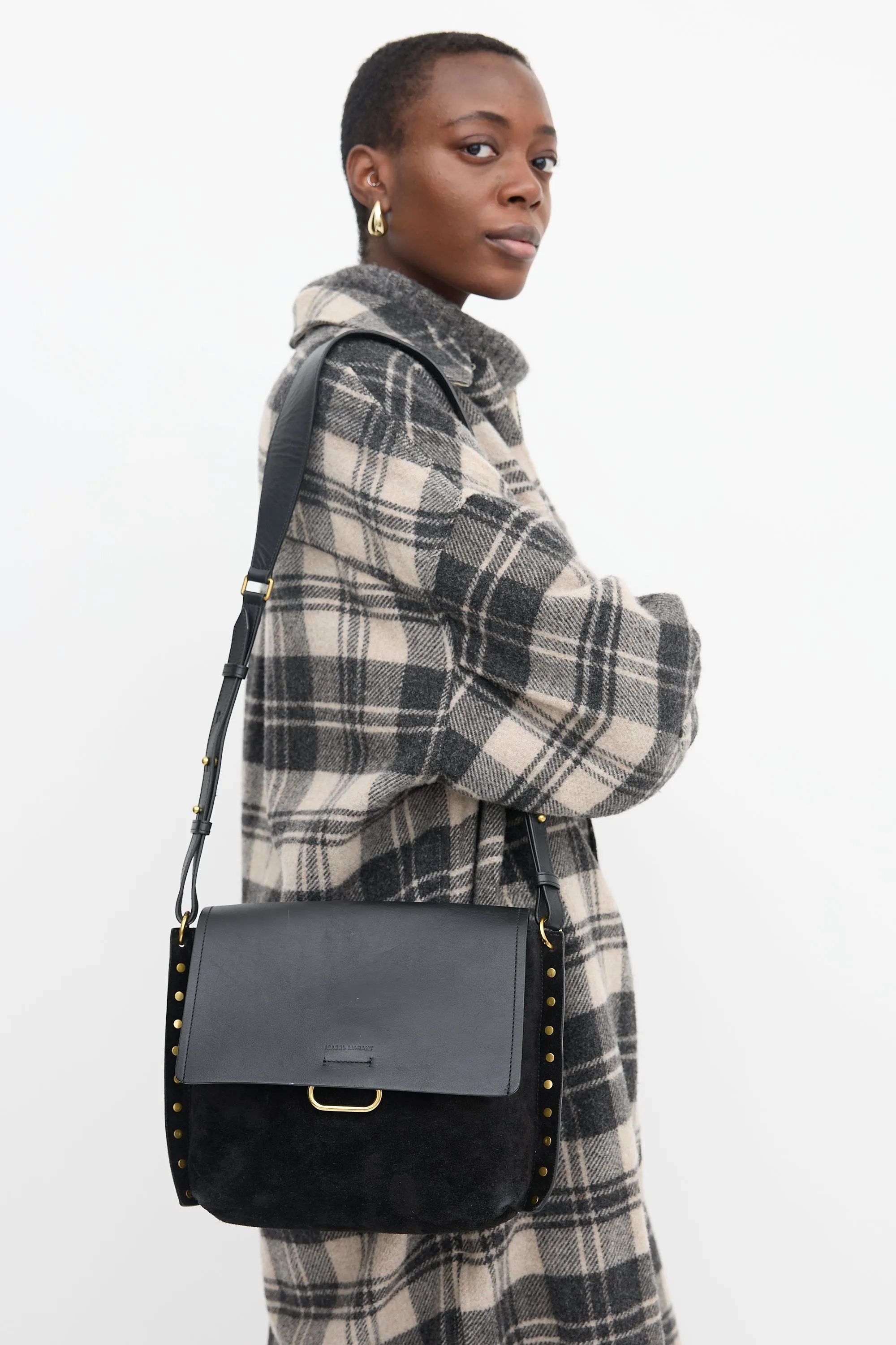 Suede & Leather Asli Shoulder Bag sold by VSP Consignment product image thumbnail 5