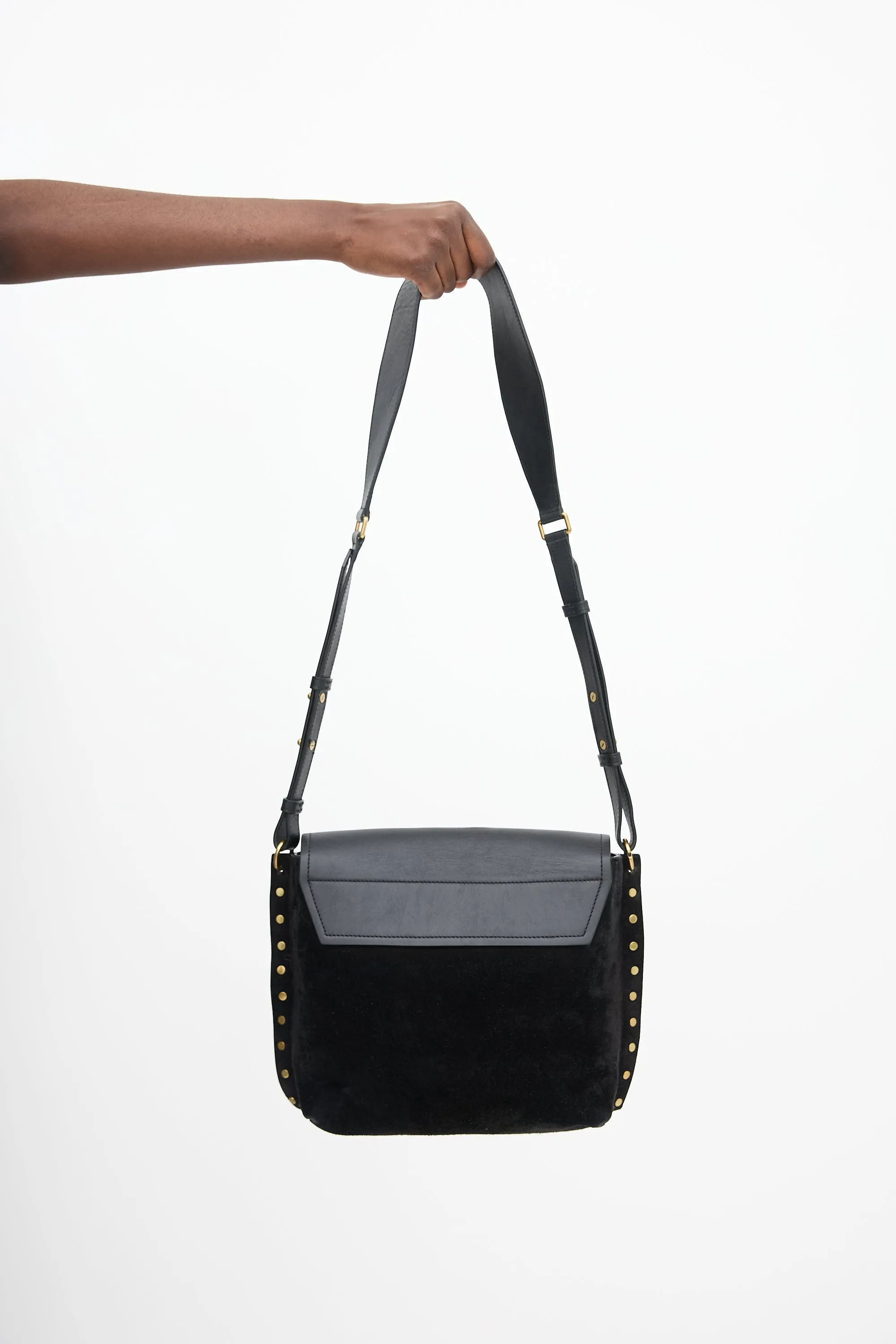 Suede & Leather Asli Shoulder Bag sold by VSP Consignment product image thumbnail 4