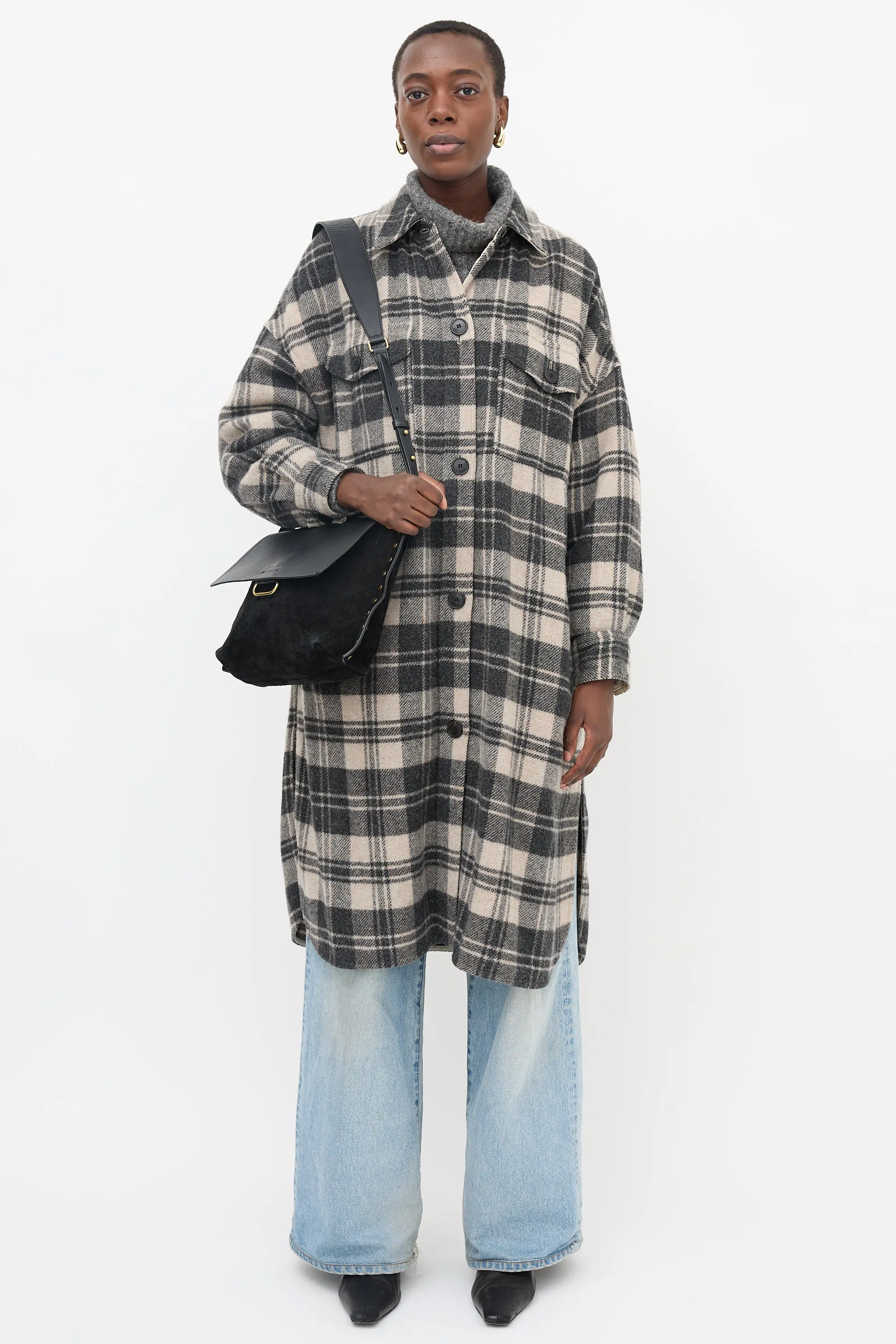 Suede & Leather Asli Shoulder Bag sold by VSP Consignment product image thumbnail 3