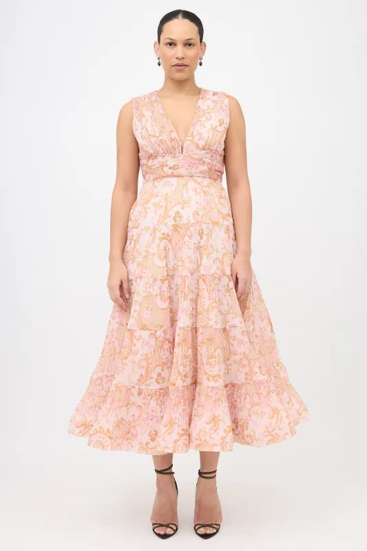 Paisley Pleated Dress sold by VSP Consignment