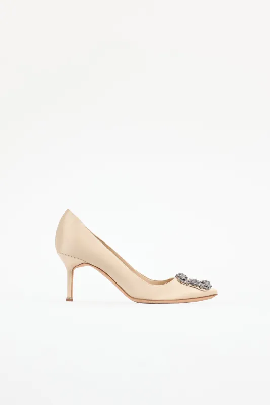 Satin Hangisi Pump made by Manolo Blahnik
