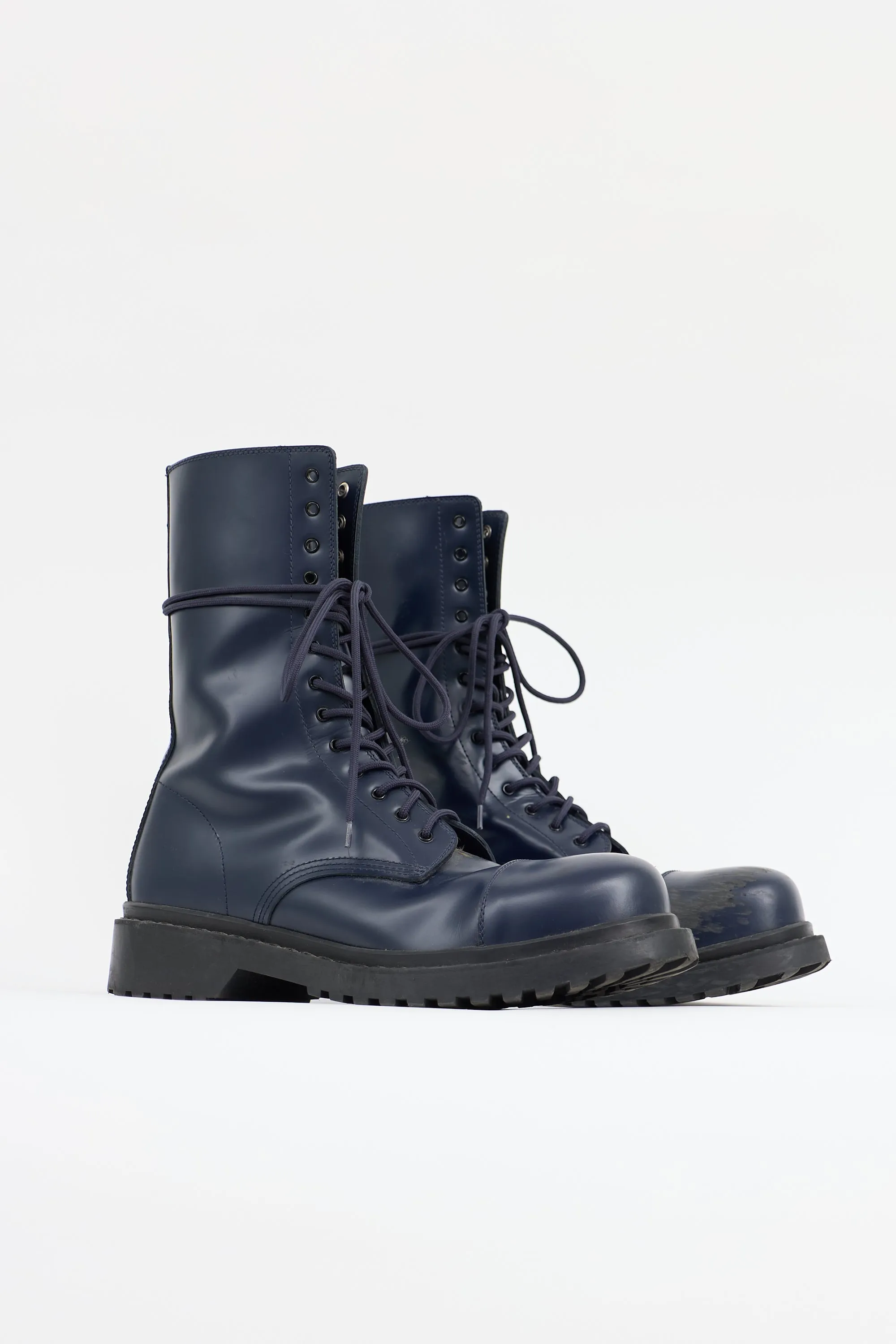 Leather Tall Combat Boot sold by VSP Consignment product image thumbnail 2