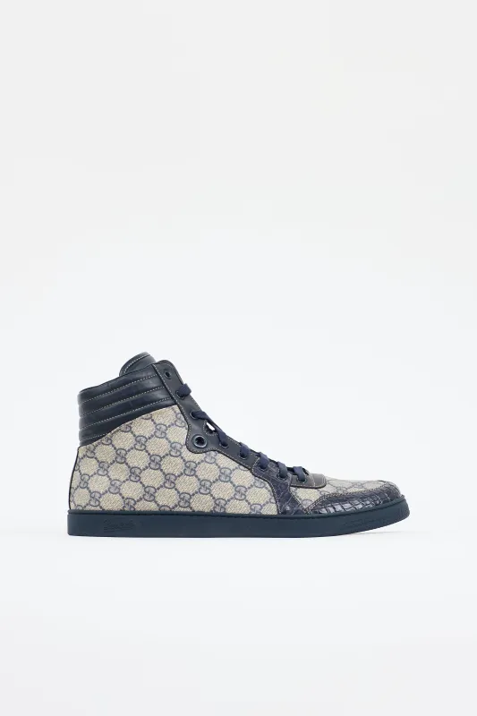 Leather GG Supreme High Top Sneaker made by Gucci
