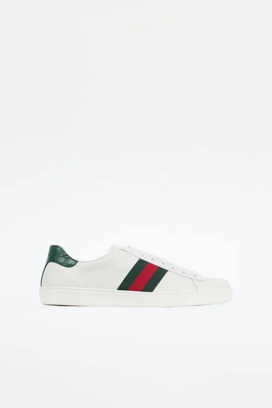 Leather Web Sneaker made by Gucci