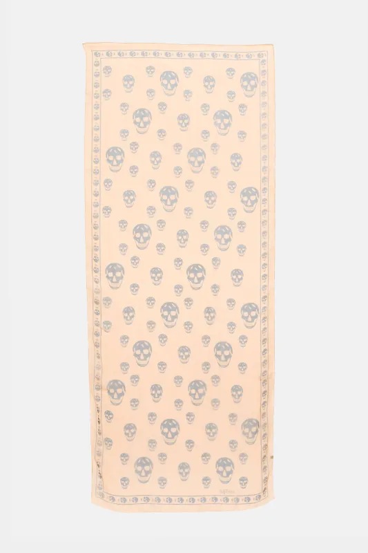 Silk Sheer Skull Scarf sold by VSP Consignment