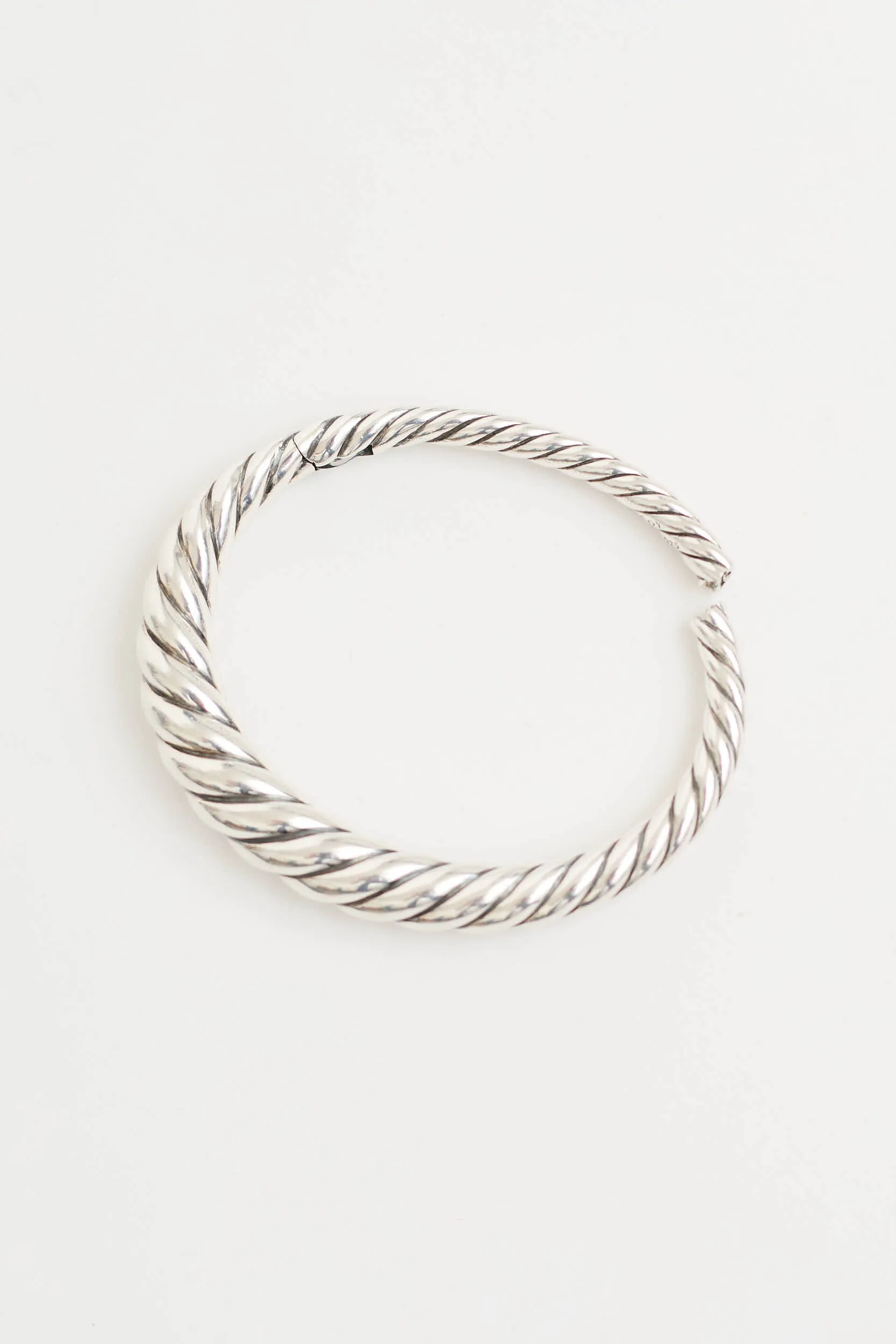 Sterling Silver Pure Form Cable Bracelet sold by VSP Consignment product image thumbnail 4