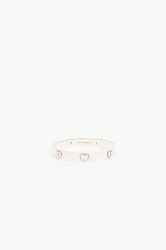 Sterling Silver Heart Keyhole Bangle sold by VSP Consignment