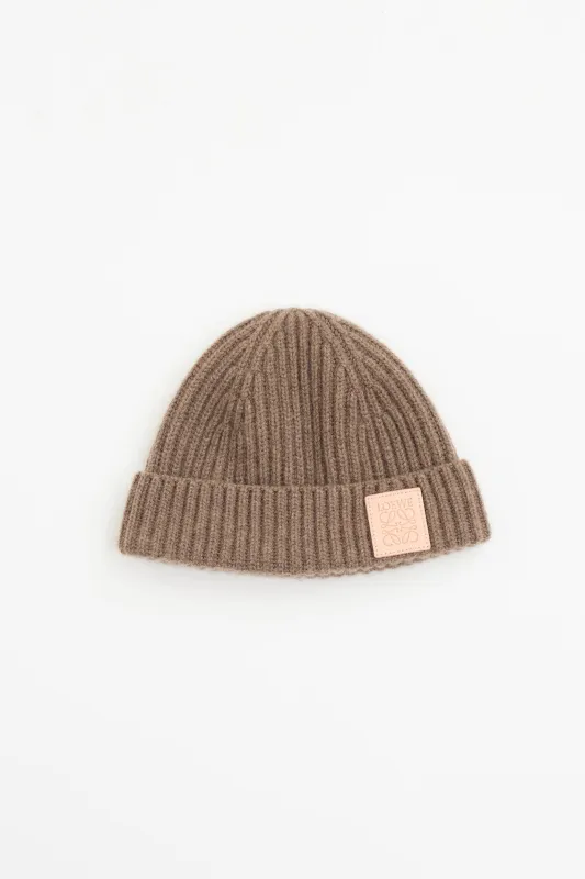 Cashmere Knit Logo Beanie made by Loewe