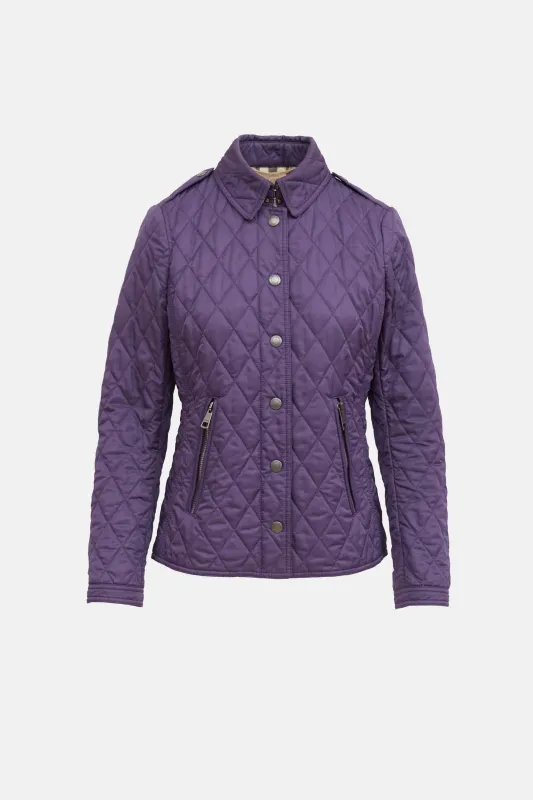 Brit Quitled Button Up Jacket made by Burberry