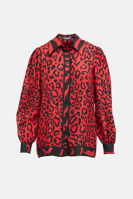 Pattern Button Up Shirt made by Dolce & Gabanna