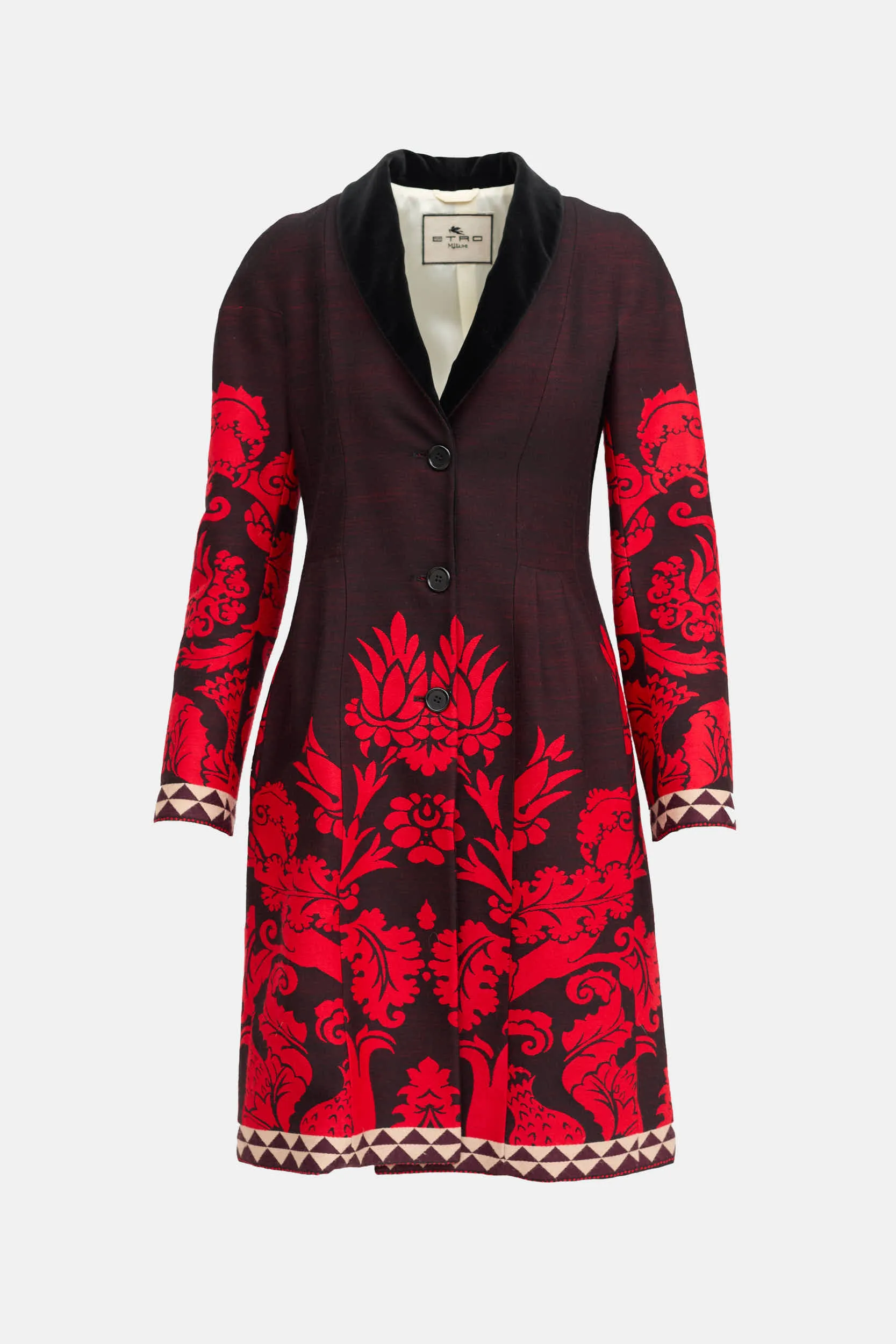 Jacquard Patterned Coat sold by VSP Consignment
