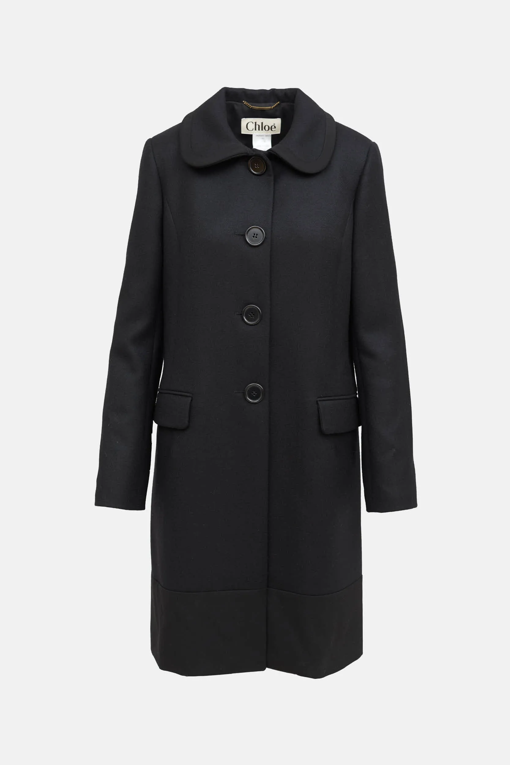 Wool Button Up Coat sold by VSP Consignment