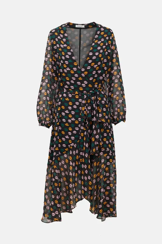 Silk Lip Wrap Dress made by Rodebjer