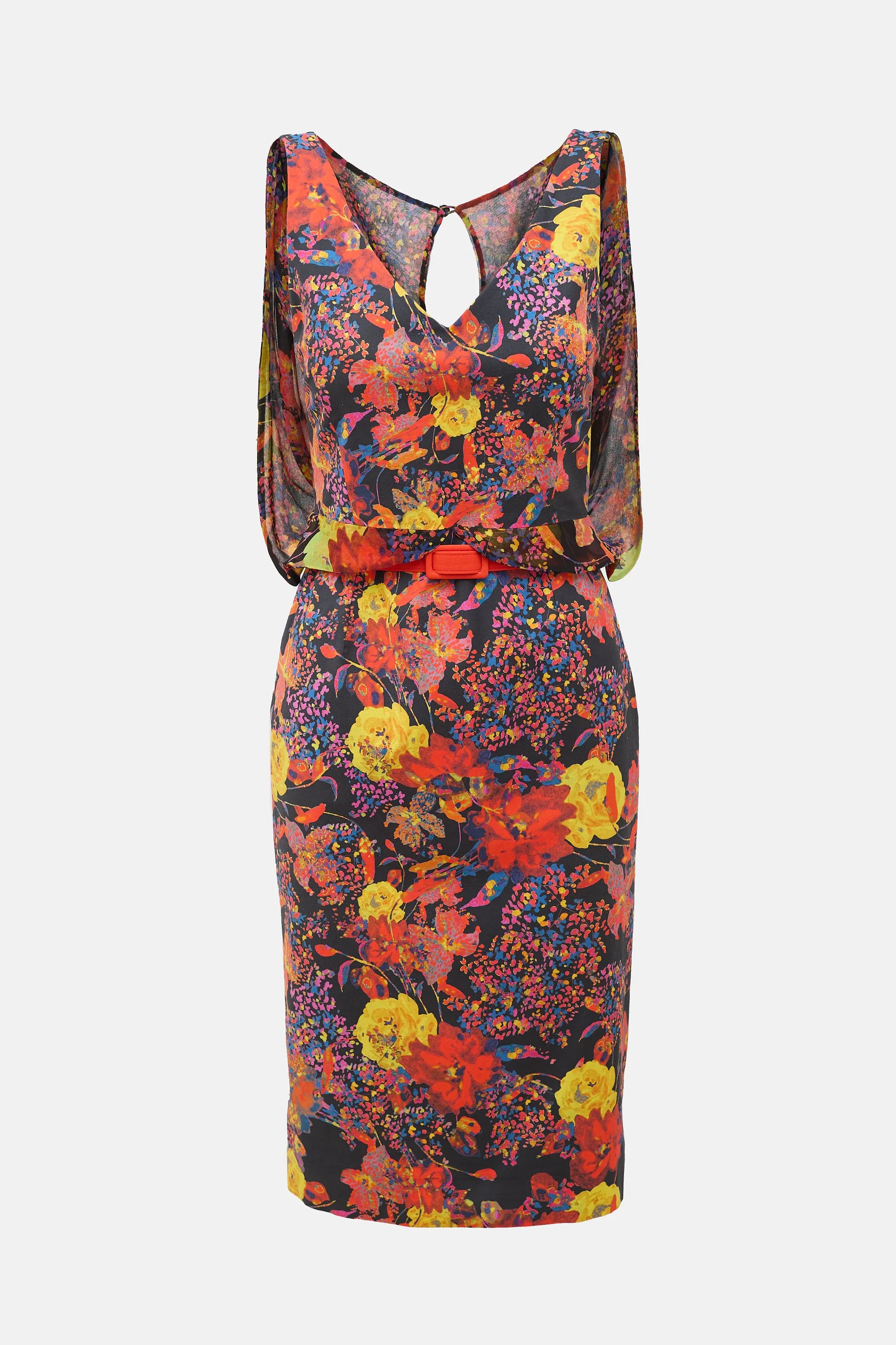 Floral Cape Effect Dress sold by VSP Consignment