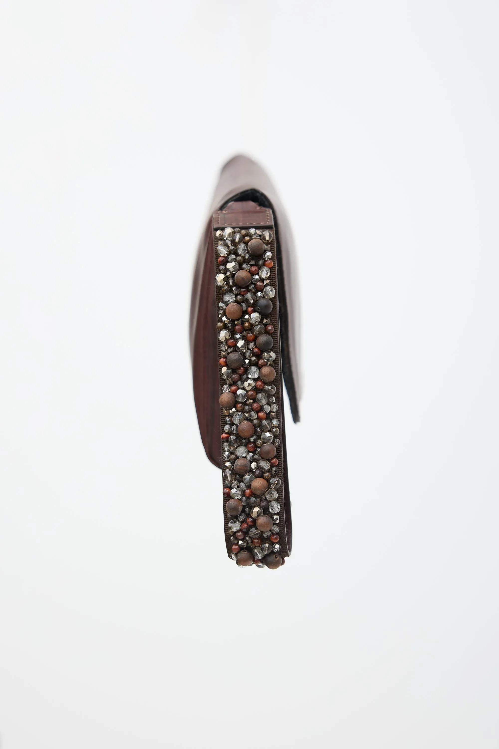 Leather Beaded Strap Clutch sold by VSP Consignment product image thumbnail 3