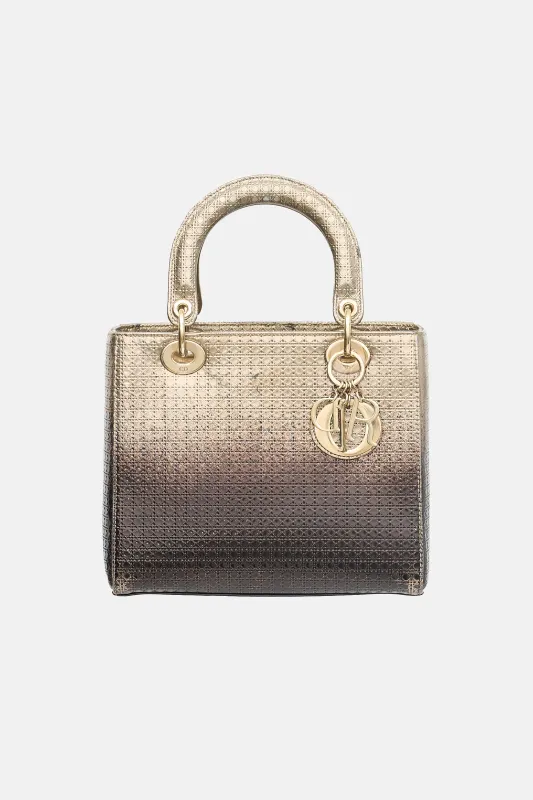 2016 Metallic Ombre Leather Medium Lady Dior Bag made by Dior