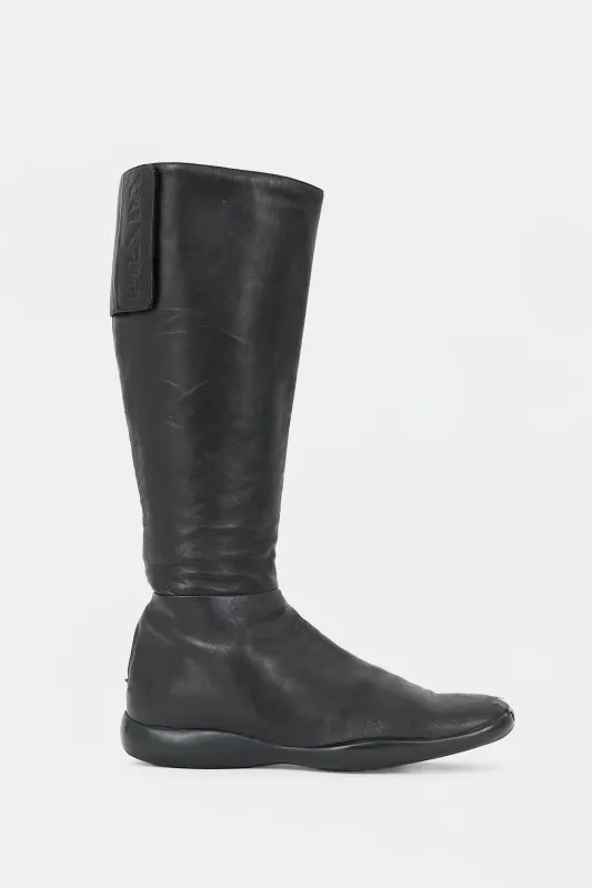 Sport Leather Logo Boot sold by VSP Consignment
