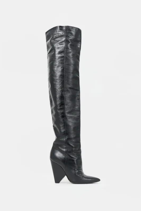 Leather Niki Thigh Boot sold by VSP Consignment