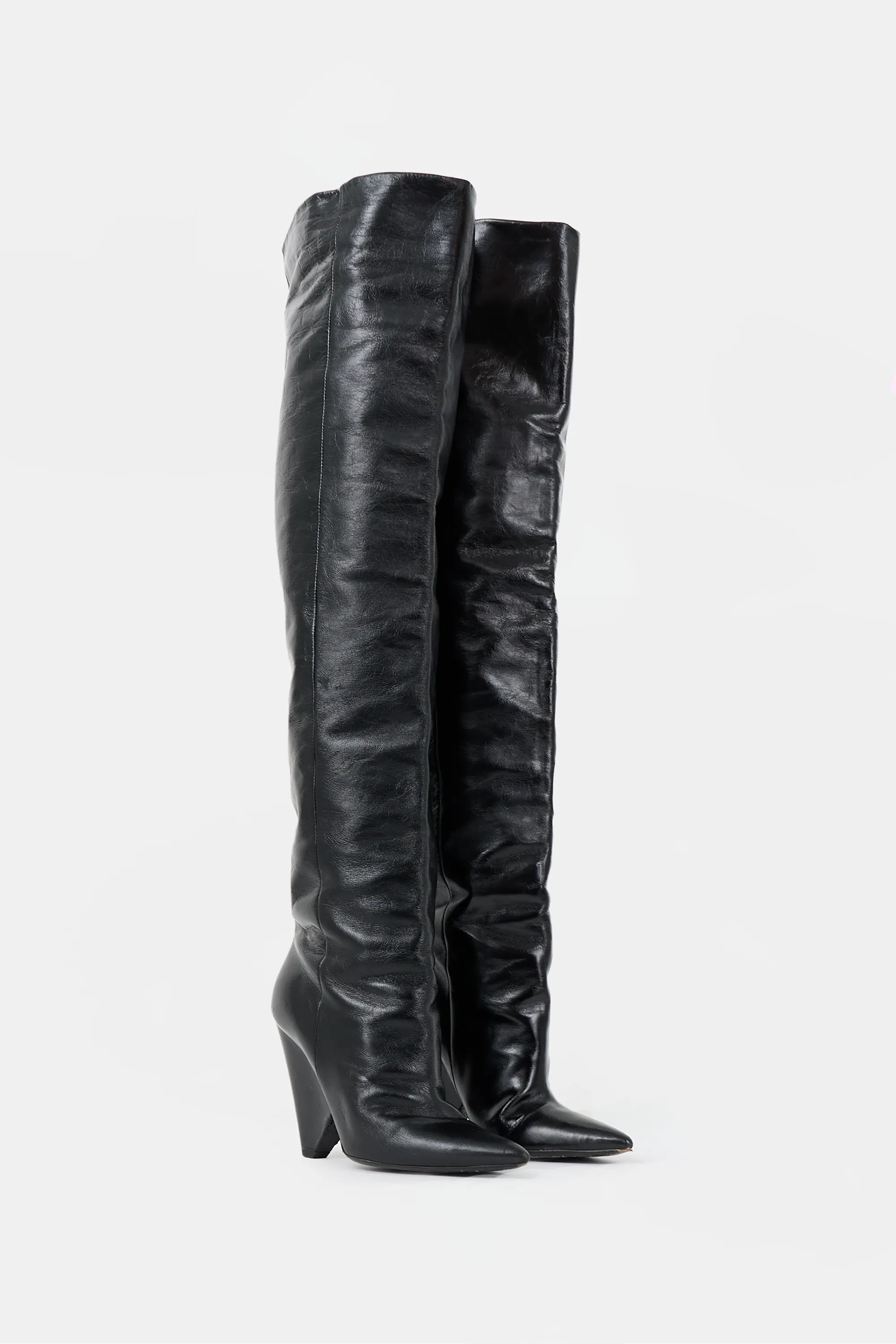 Leather Niki Thigh Boot sold by VSP Consignment product image thumbnail 2