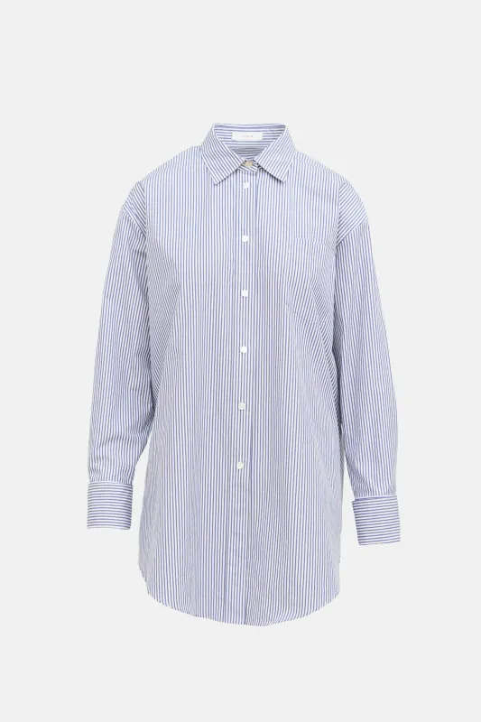 Striped Ment Poplin Shirt made by The Row