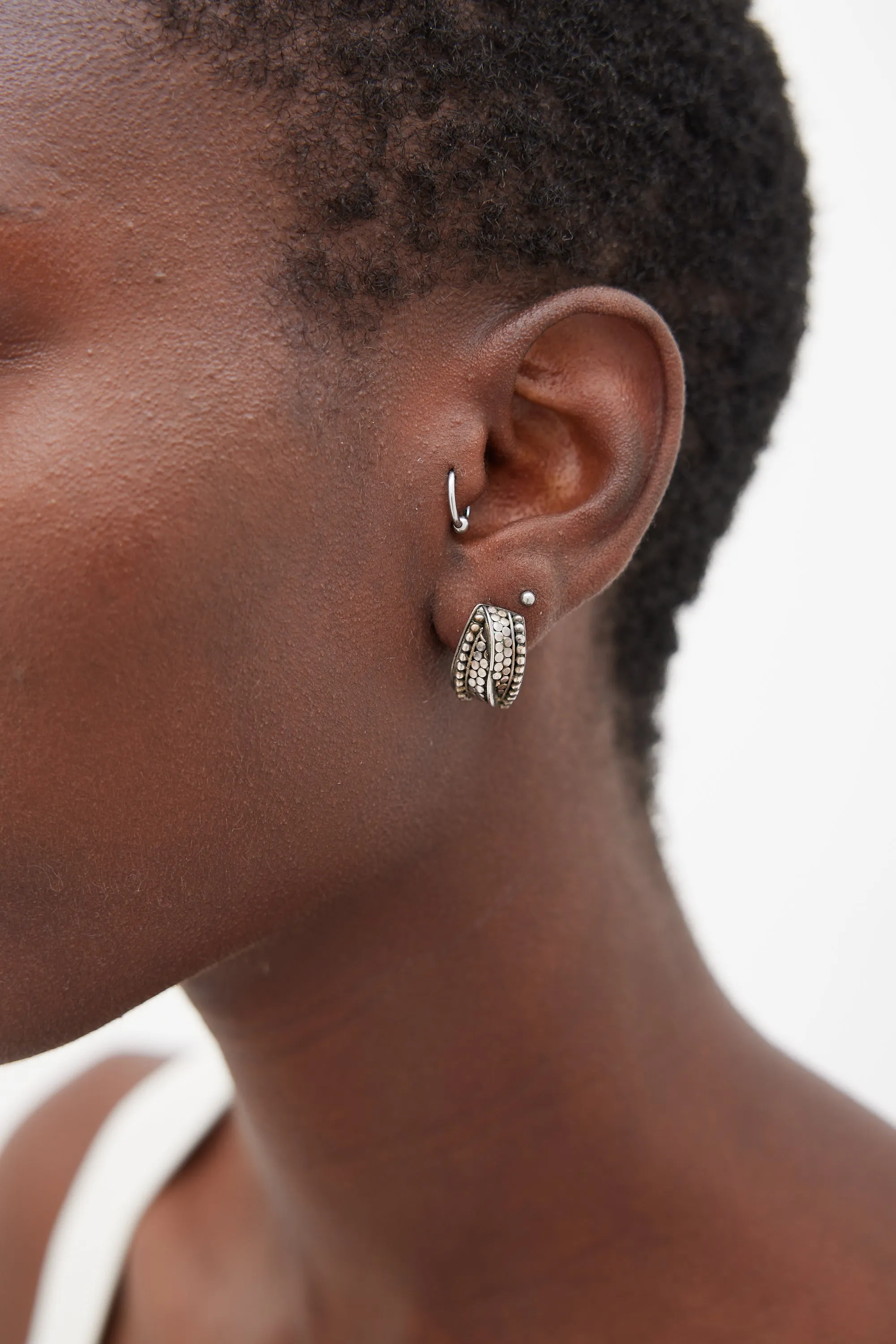 Sterling Silver Rectangular Textured Earrings sold by VSP Consignment