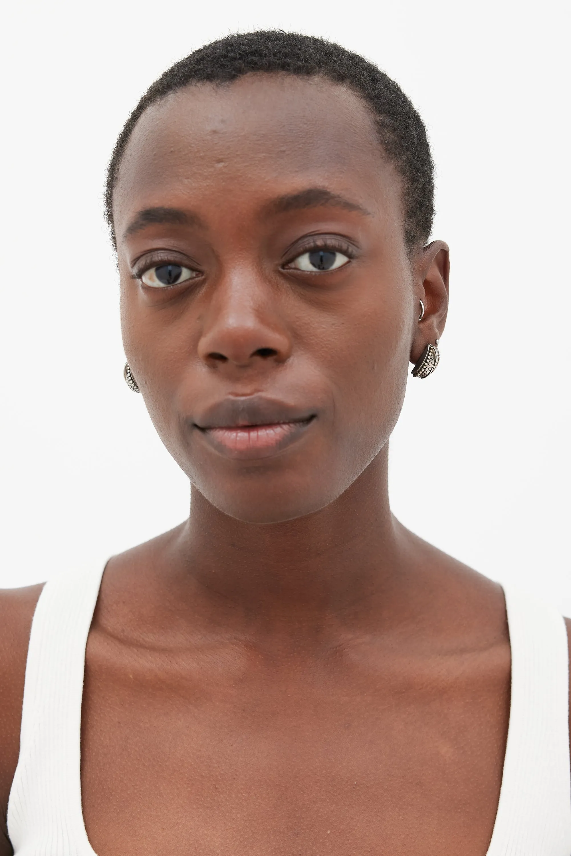 Sterling Silver Rectangular Textured Earrings sold by VSP Consignment product image thumbnail 2