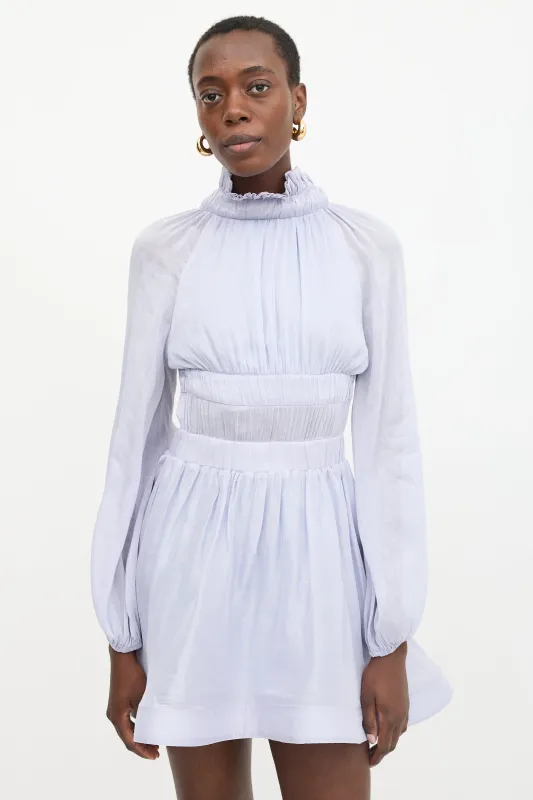 Linen & Silk Luminous Mini Dress sold by VSP Consignment