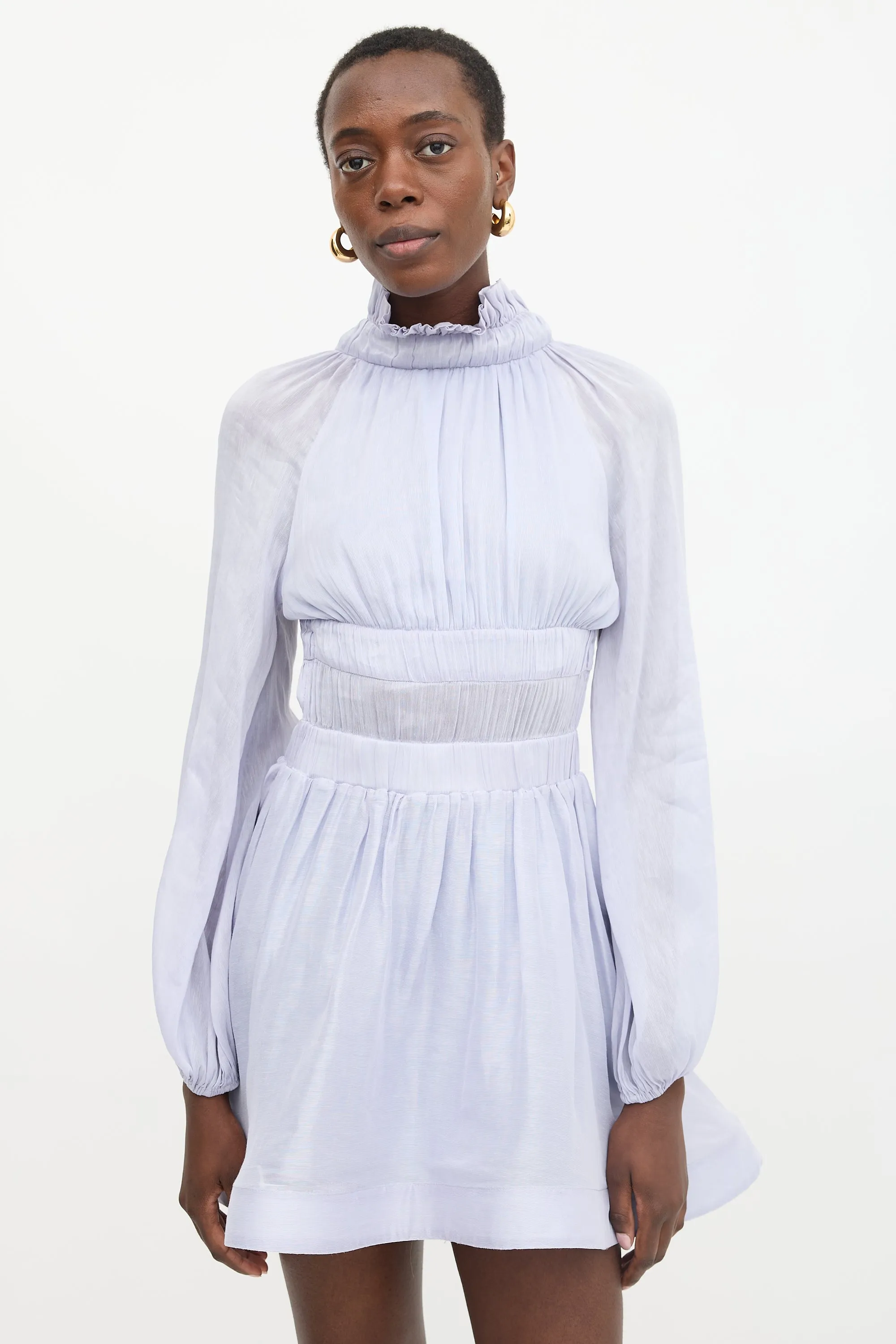 Linen & Silk Luminous Mini Dress sold by VSP Consignment