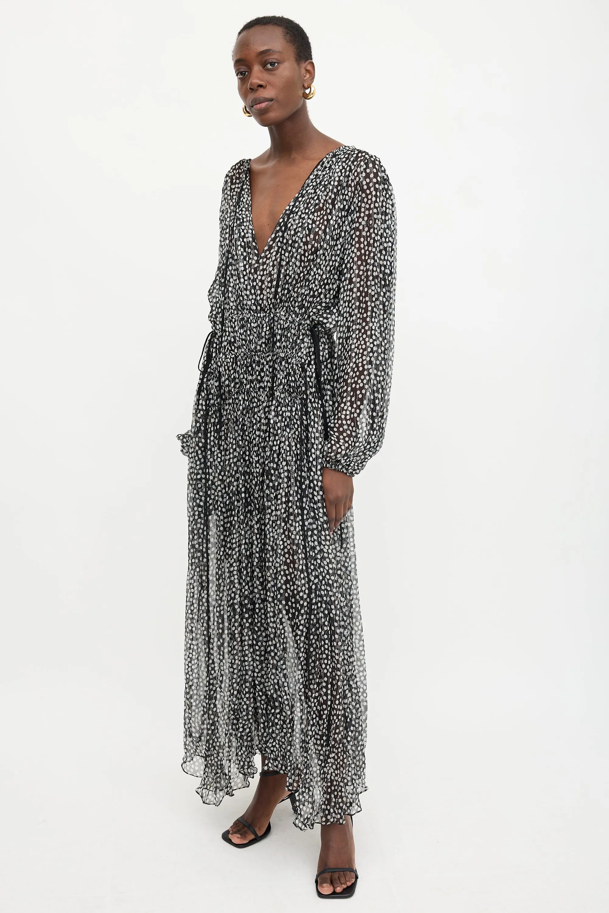 Silk Polka Dot Dress sold by VSP Consignment product image thumbnail 3