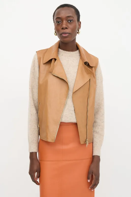 Leather Vest sold by VSP Consignment