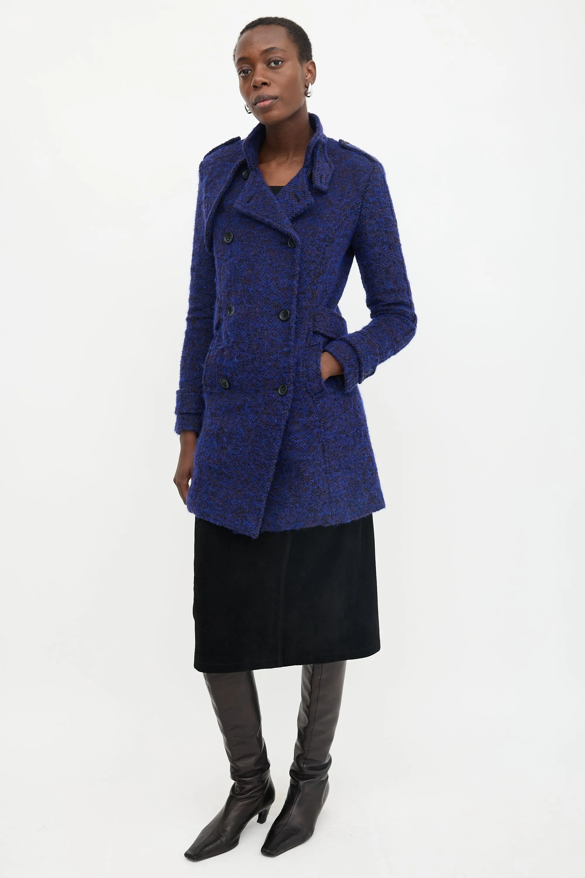 Tweed Double Breasted Coat sold by VSP Consignment product image thumbnail 3