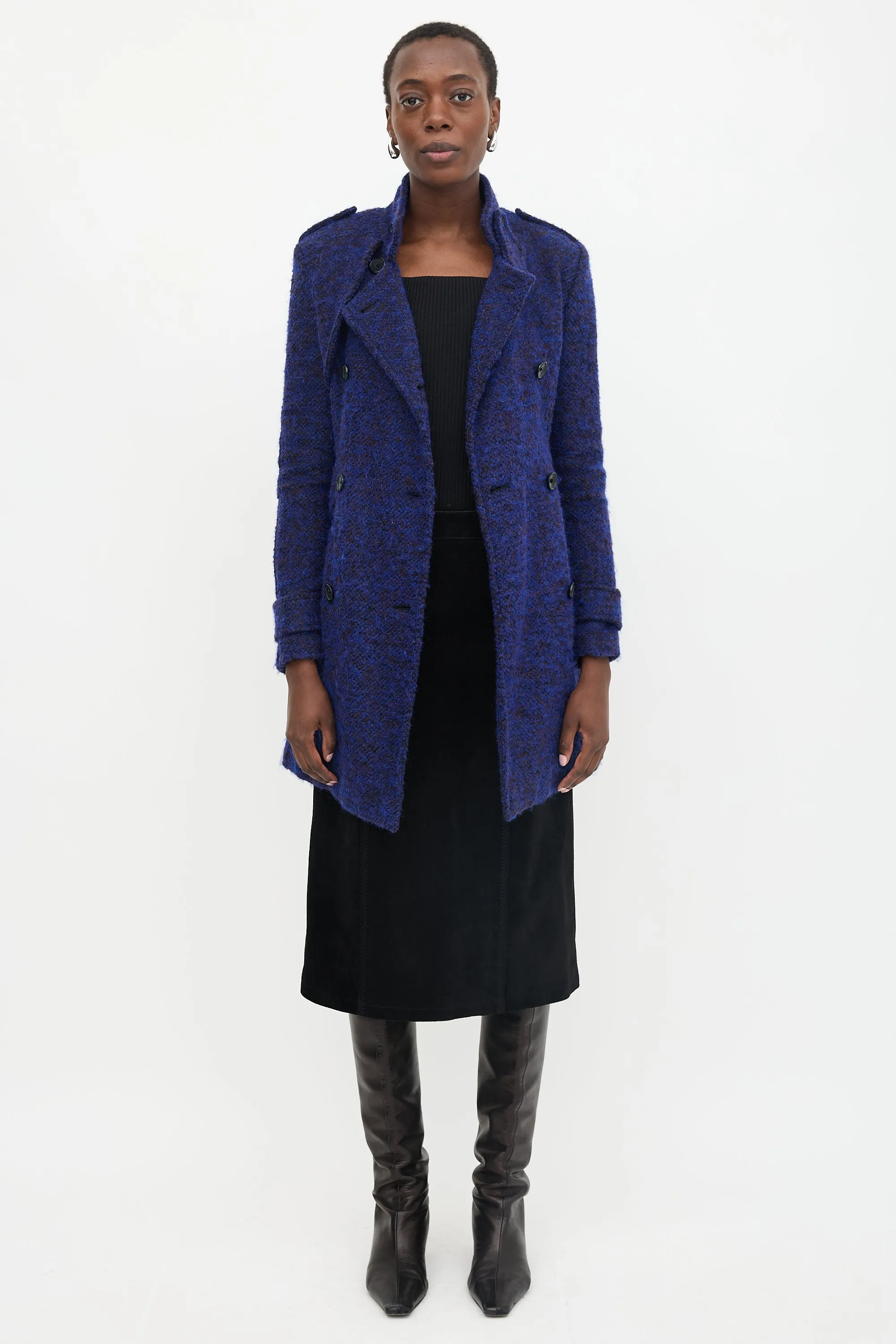 Tweed Double Breasted Coat sold by VSP Consignment product image thumbnail 2