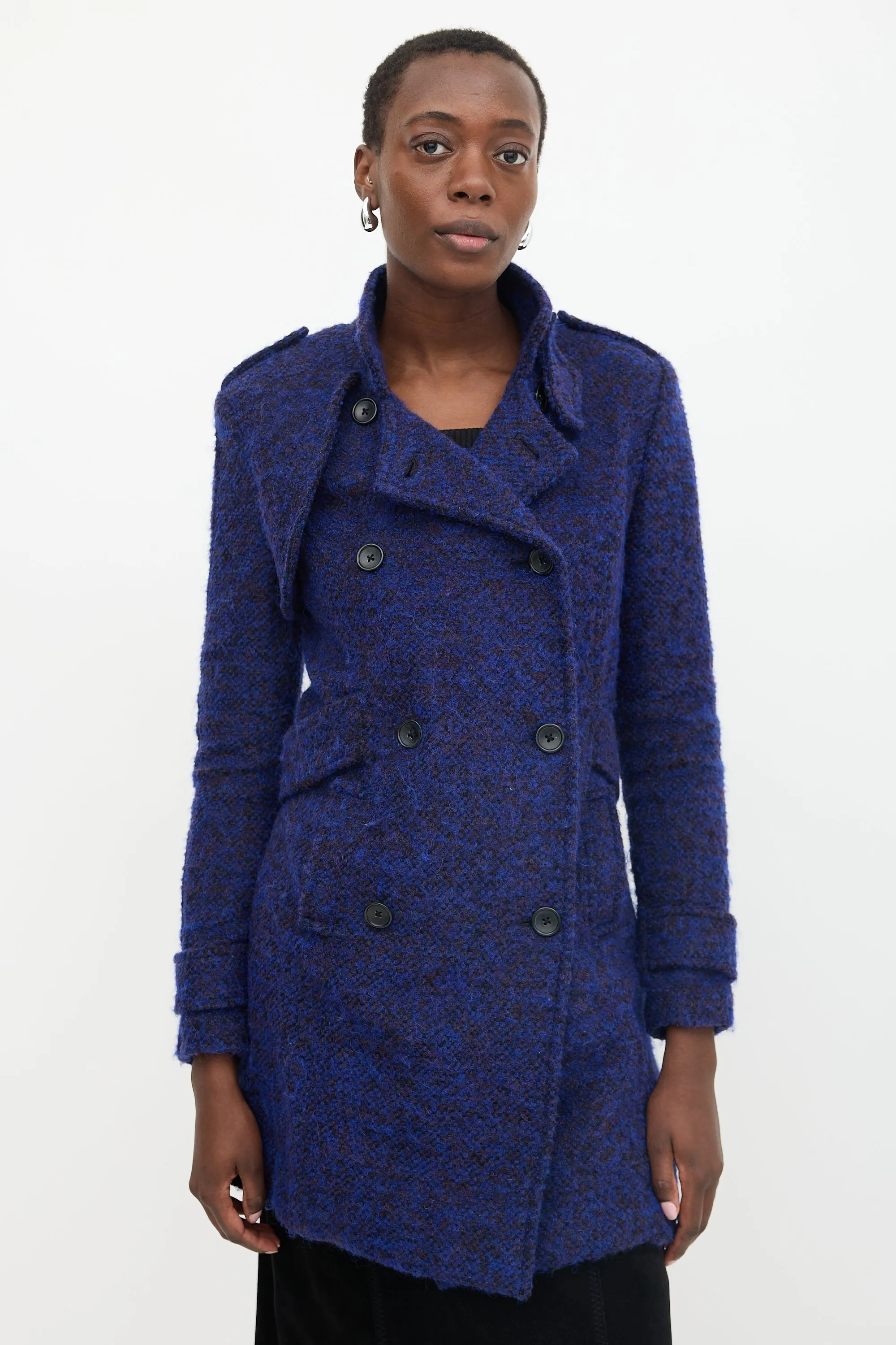 Tweed Double Breasted Coat sold by VSP Consignment