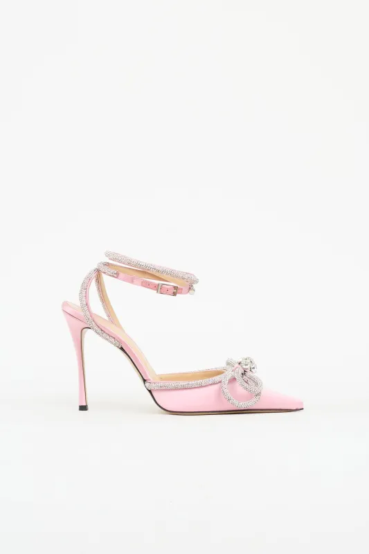 Satin Double Bow Heel made by MACH & MACH