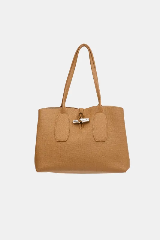 Leather Medium Le Roseau L Tote Bag made by Longchamp