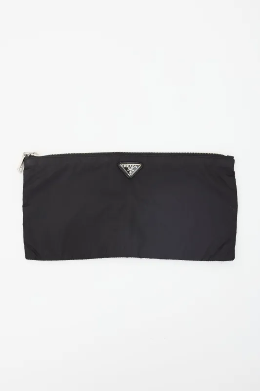Nylon Triangle Logo Zip Pouch sold by VSP Consignment