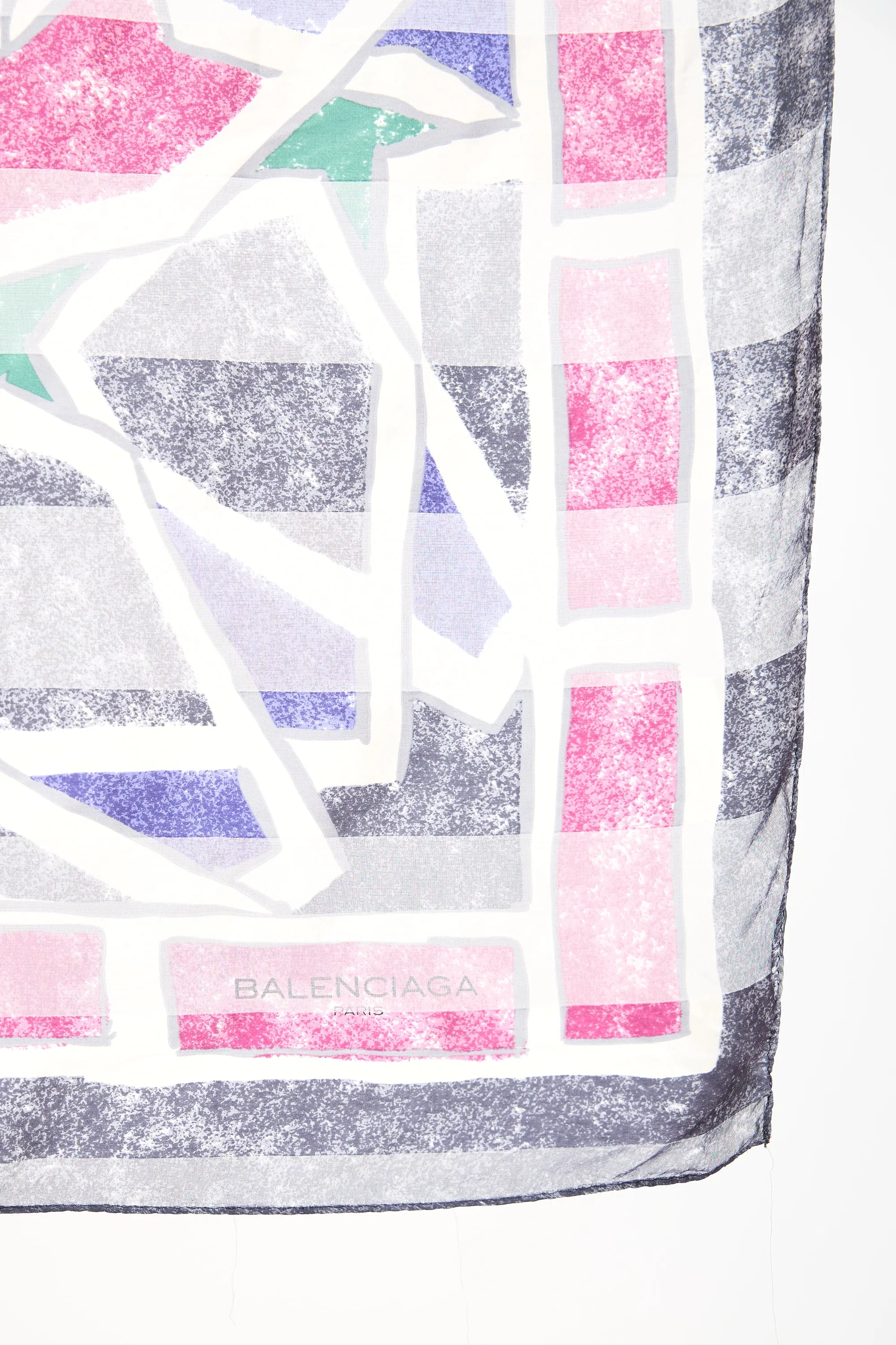 Silk Geometric Scarf sold by VSP Consignment product image thumbnail 3