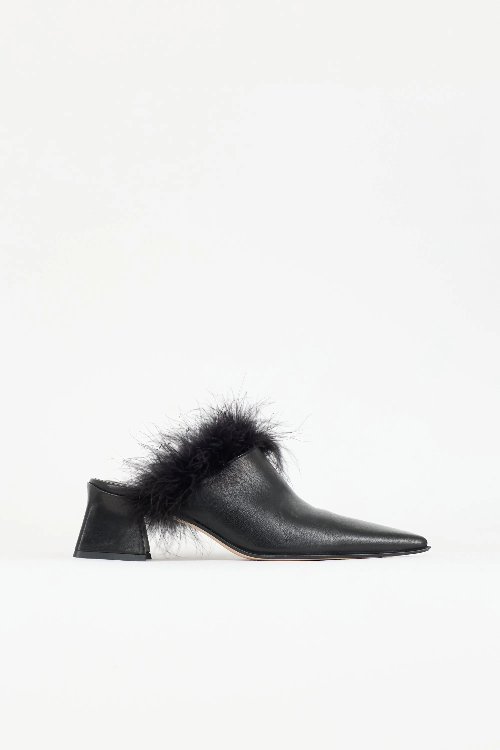 Leather & Feather Mule sold by VSP Consignment