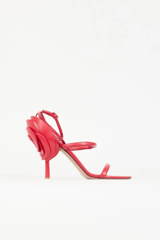 Leather Roserouche Sandal made by Valentino