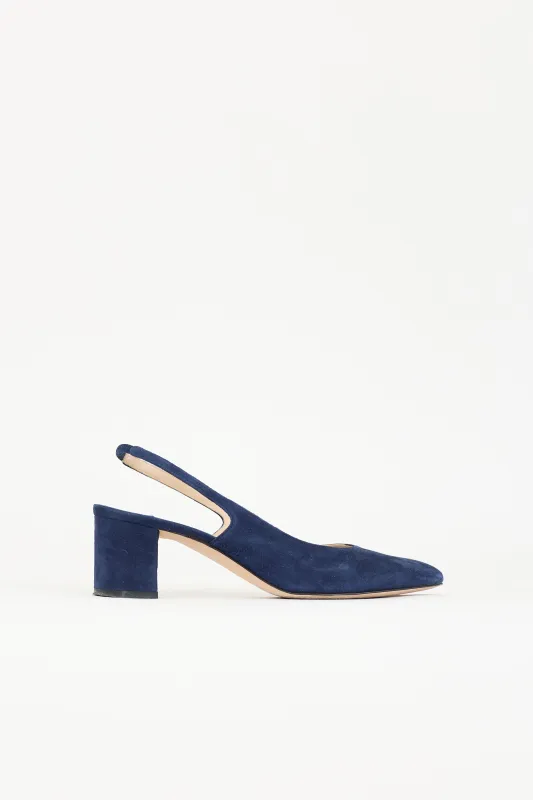 Suede Allurasan Heel made by Manolo Blahnik