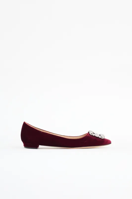 Hangisi Velvet Flat made by Manolo Blahnik