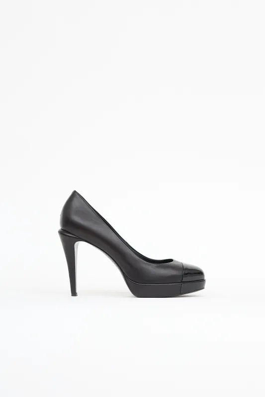 Cap Toe Platform Pump made by Chanel